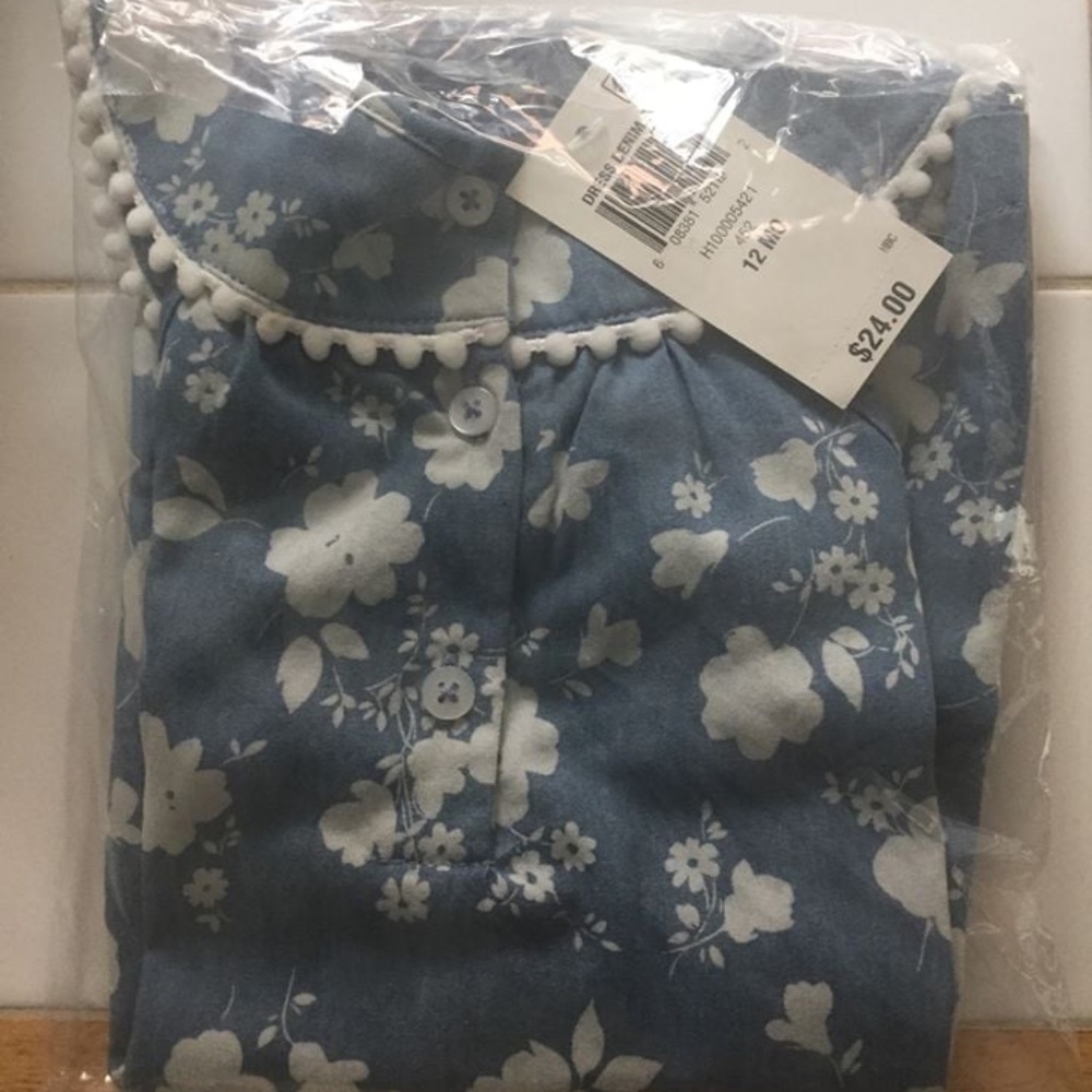 BRAND NEW baby girl first impressions floral cotton dress size 12M - Picture 2 of 2